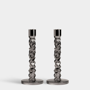 Carat anthracite candleholders H 242 mm, 2pcs