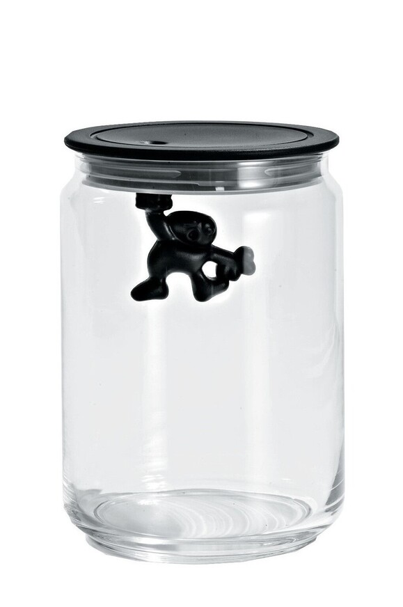 Gianni a little man holding on tight 0.9l glass box
