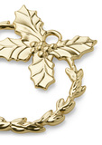 Holly  H7cm gold plated
