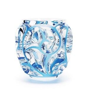 Βάζο Tourbillons Incolore patiné bleu