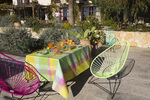 Marie Galante citron vert 175X175 coated tablecloth