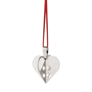 2025 Christmas Collectibles Χριστουγεννιάτικο στολίδι καρδιά με επίστρωση παλλαδίου