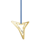 Christmas pendant ornament, star 3 peaks gold