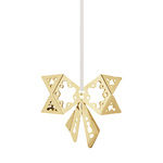 2022 Holiday Ornament, Bow 18 KT. GOLD PLATED BRASS