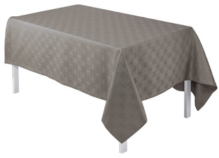 Tablecloth Anneaux Taupe 170x250 & 8 towels 50x50