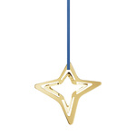 Χριστουγεννιάτικο κρεμαστό στολίδι, αστέρι 4 κορυφών, χρυσό