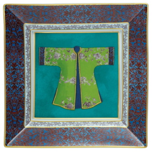 Vide-poche Kimono Turquoise 17Χ17 cm