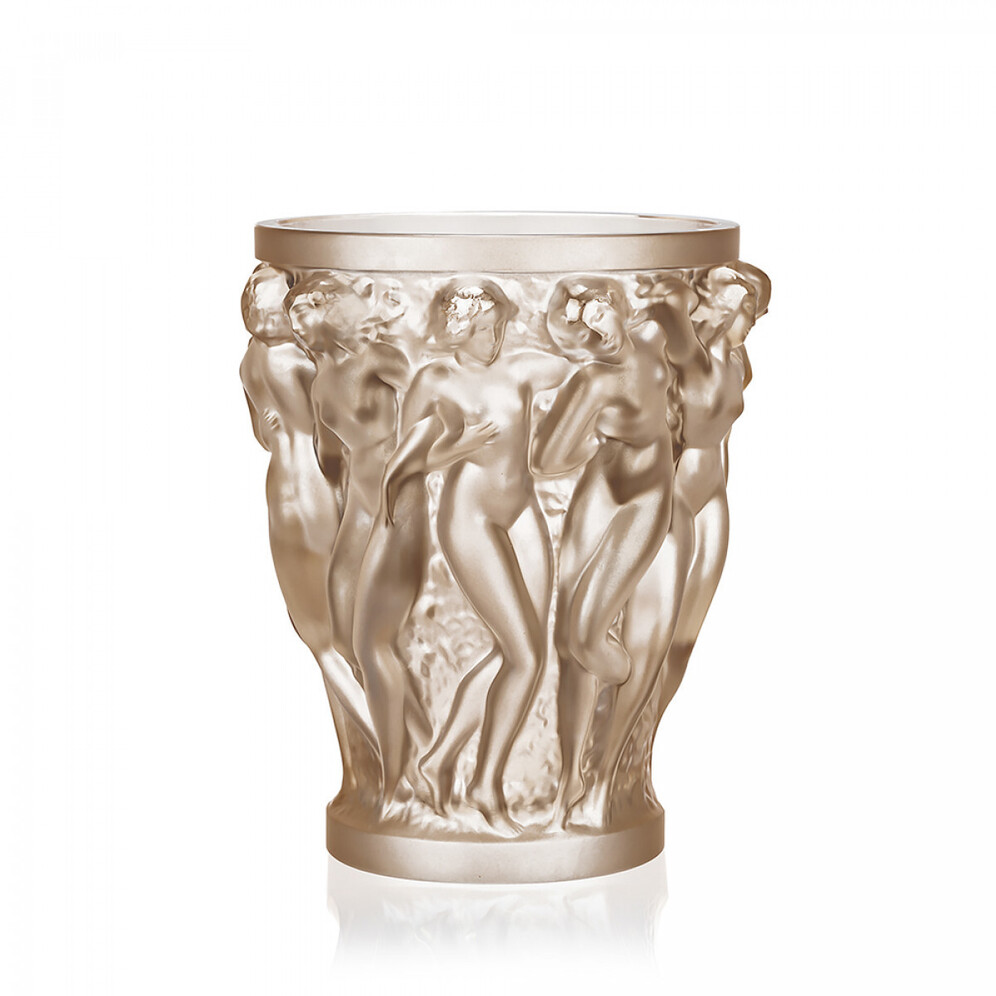 Bacchantes vase pm lustré or