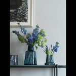 Jar Flora blue h 12 cm