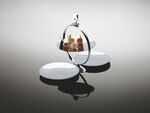 Fatman folding cake stand in 18/10 stainless steel with decoration