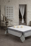 Pondichéry Marbre tablecloth 175x250 & 4 napkins 58X58