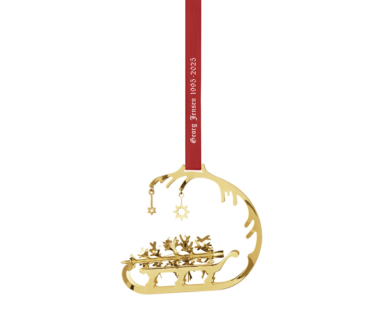 2025 Christmas Collectibles Xριστουγεννιάτικο έλκηθρο 1995/2025 με επίστρωση χρυσού 18Κ